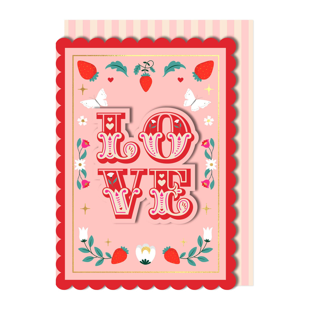 Romantic LOVE Handmade Greeting Card