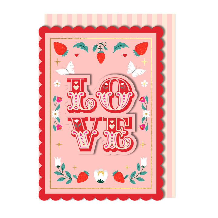 Romantic LOVE Handmade Greeting Card