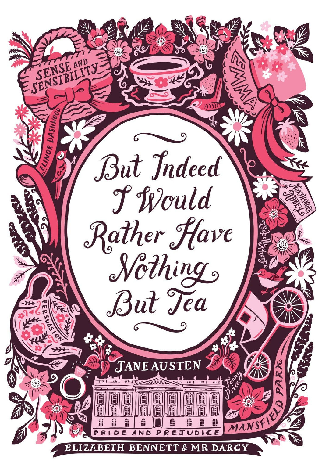 "Nothing but Tea" Jane Austen Card by Lucy Stephens.