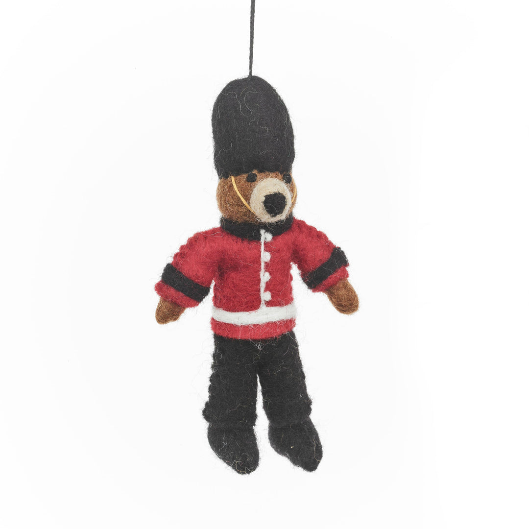 Handmade Felt Beefeater Bear London Decoration