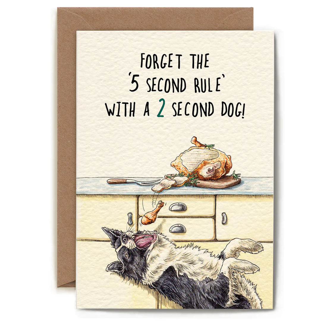 Five Second Rule Greetings Card
