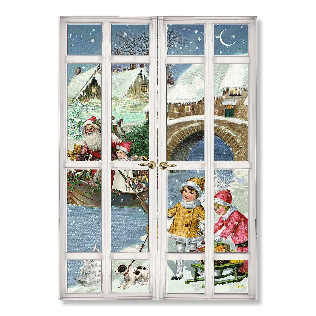 Christmas Windows Advent Calendar Card