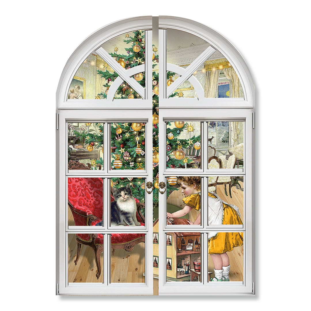 Christmas Windows Advent Calendar Card