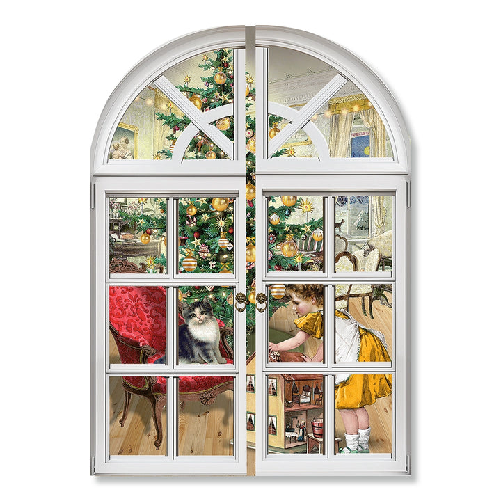 Christmas Windows Advent Calendar Card