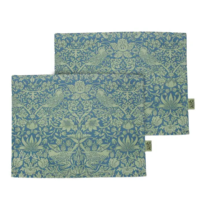 William Morris Set of 2 Fabric Placemats - Sage Green