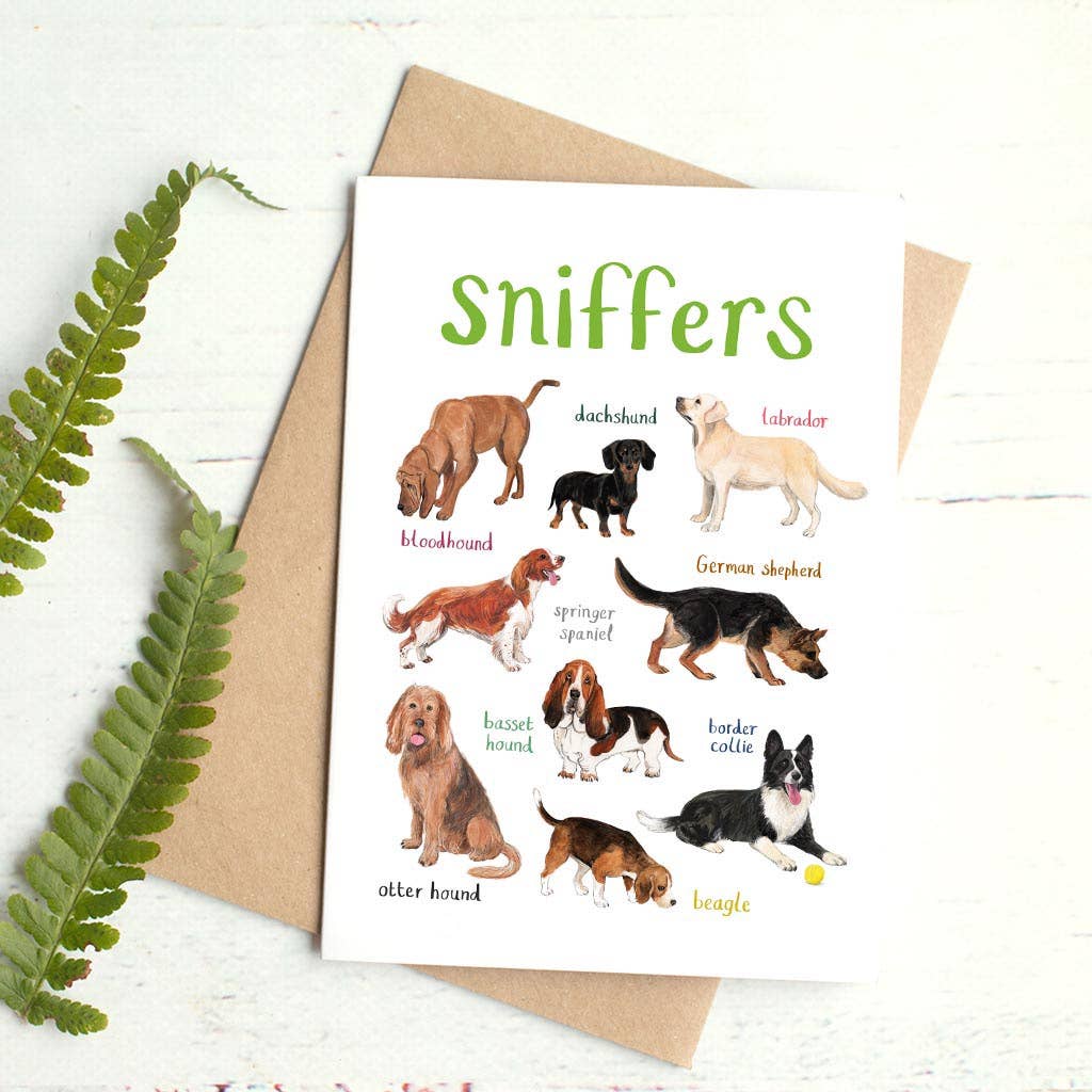 Sniffers Blank Dog Card