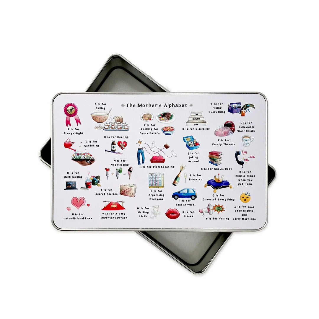 The Mother's Alphabet Storage Tin