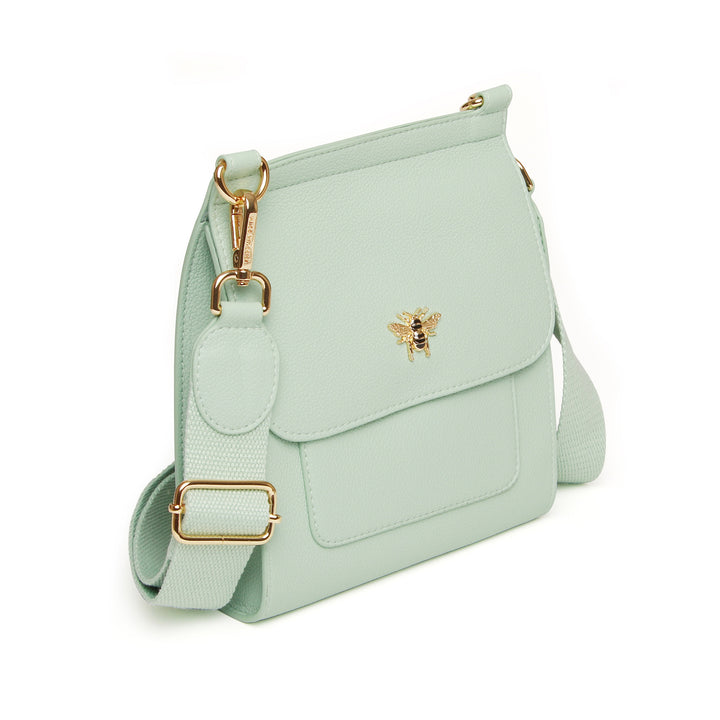 Bloomsbury Crossbody Bag by Alice Wheeler London-- Pastel Mint