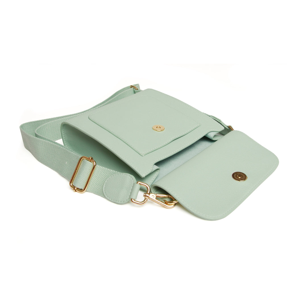 Bloomsbury Crossbody Bag by Alice Wheeler London-- Pastel Mint