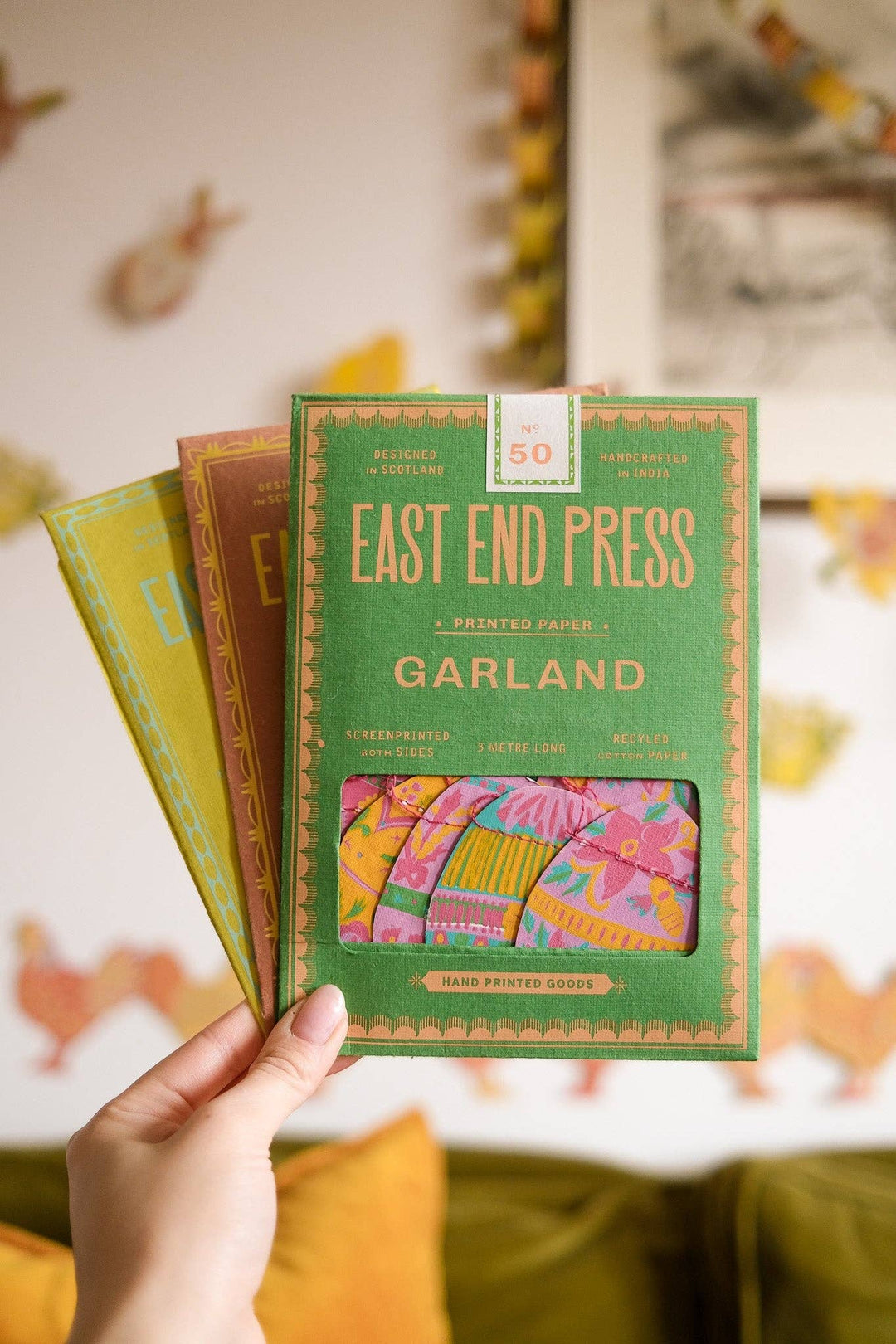 Easter Egg Sewn Paper Garland