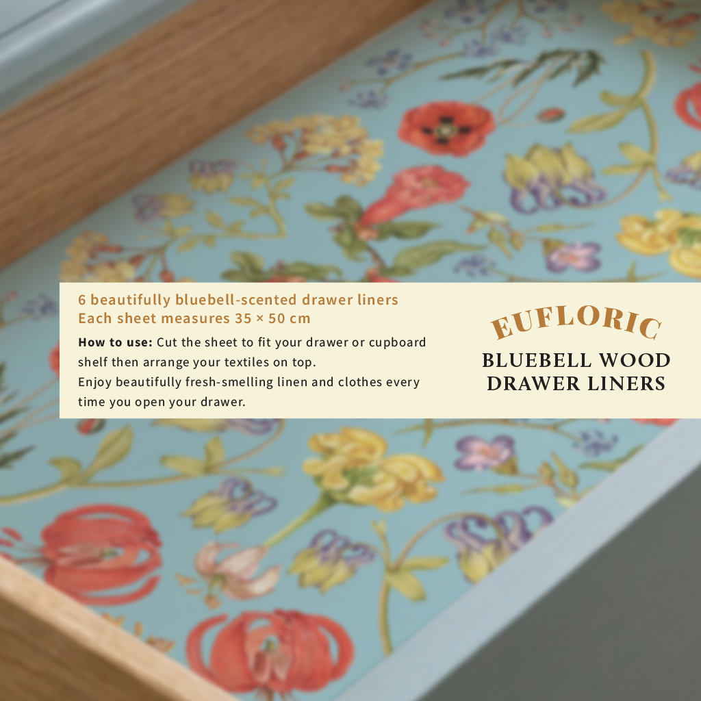 'Euphloric Bluebell Wood' Bluebell-Scented Drawer Liners