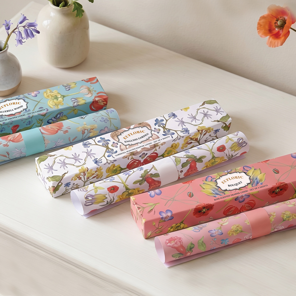 'Euphloric Bluebell Wood' Bluebell-Scented Drawer Liners