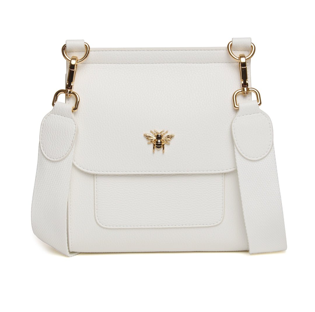 Bloomsbury Crossbody Bag by Alice Wheeler London-- White