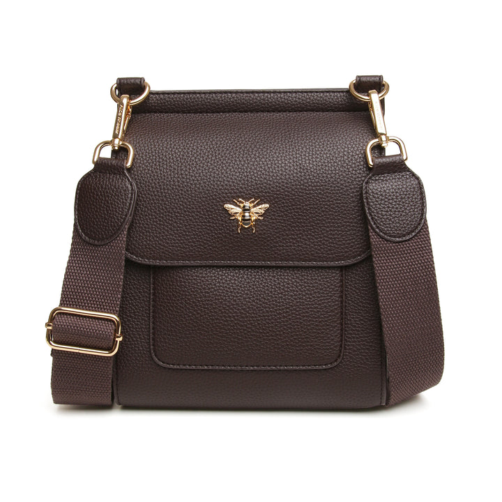 Bloomsbury Crossbody Bag by Alice Wheeler London-- Chocolate