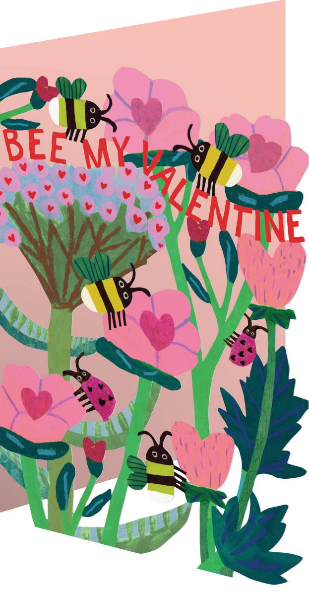 Bee My Valentine Lasercut Card
