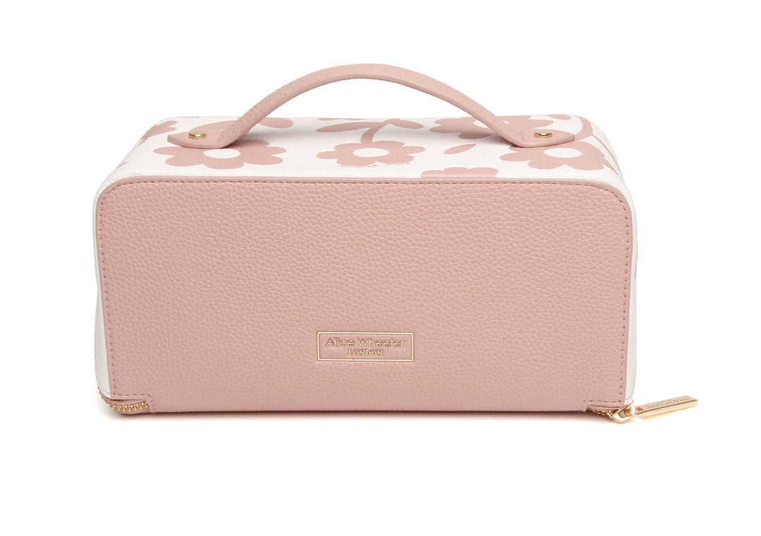 Mini-Train Case by Alice Wheeler London-- Pink Floral