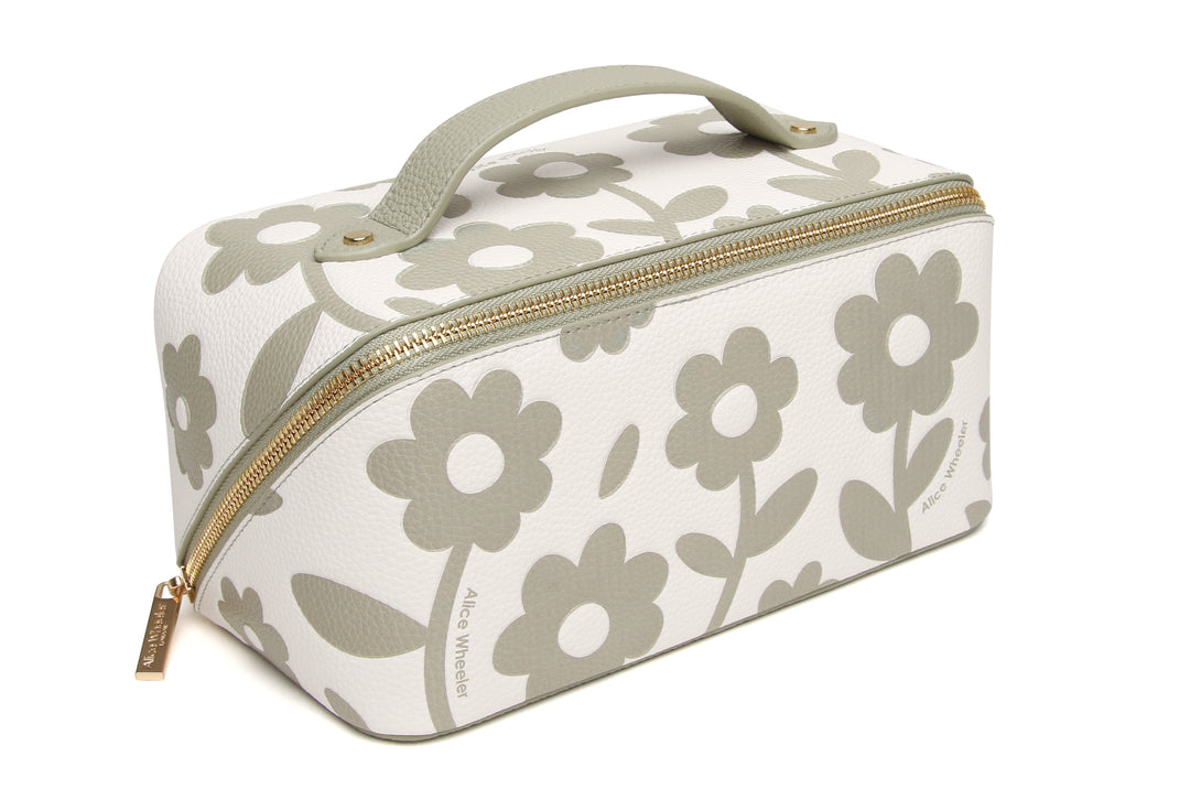 Train Case by Alice Wheeler London-- Pistachio Floral