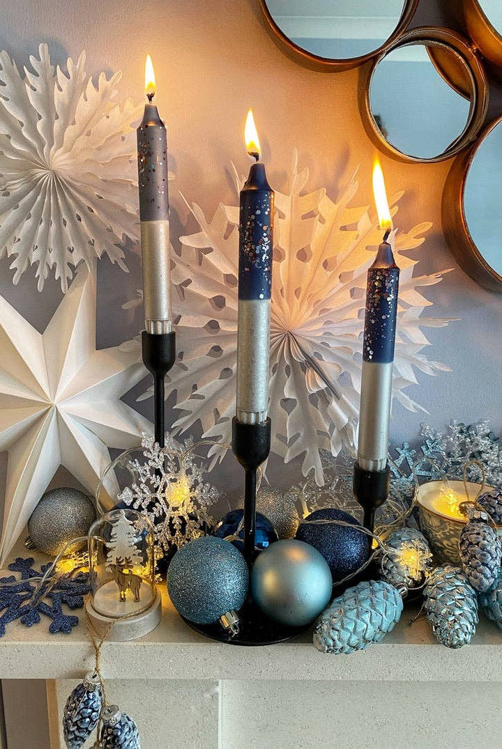 STARRY STARRY NIGHT Dip Dye Dinner Candle Trio