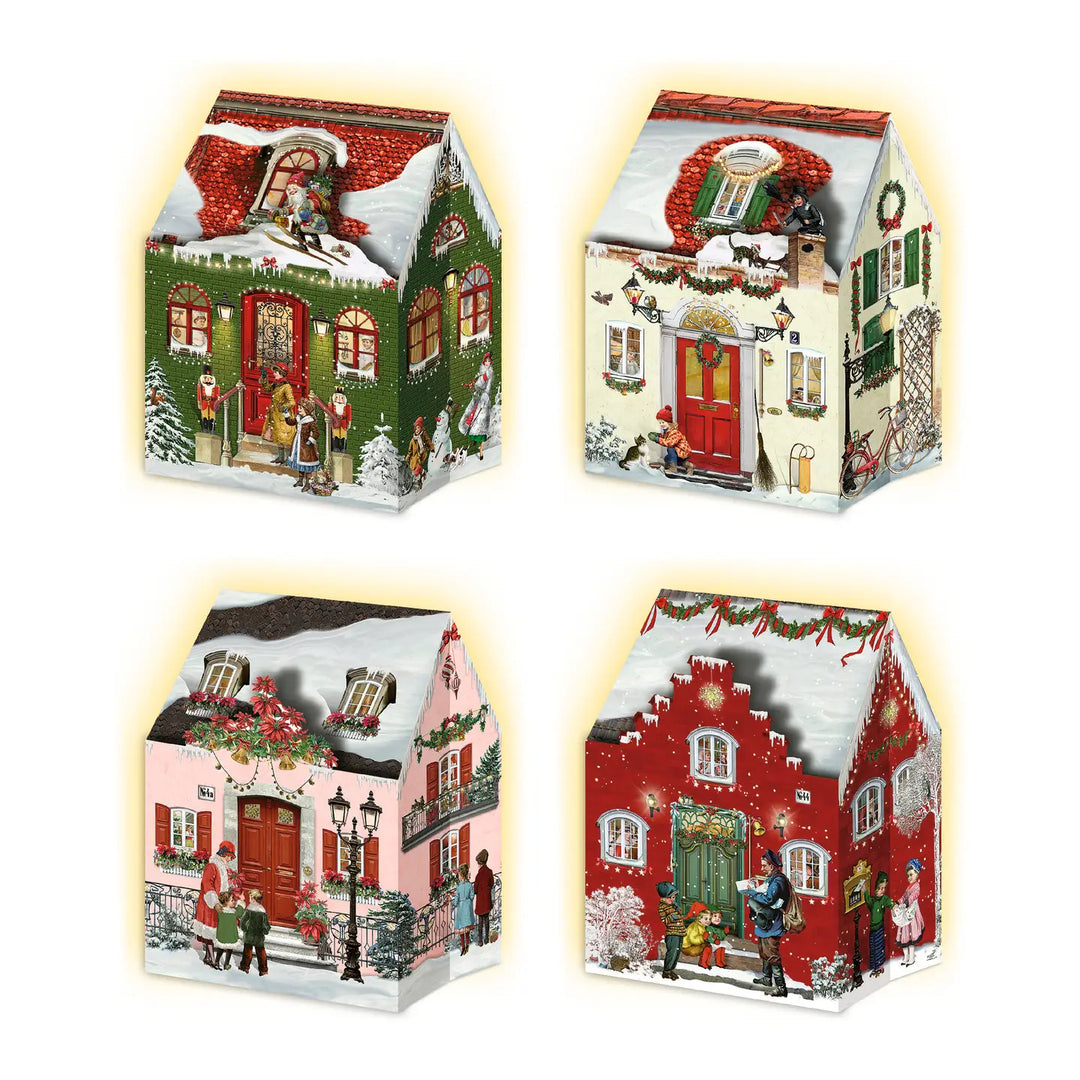 Happy Christmas House 3 D Advent Calendar Card