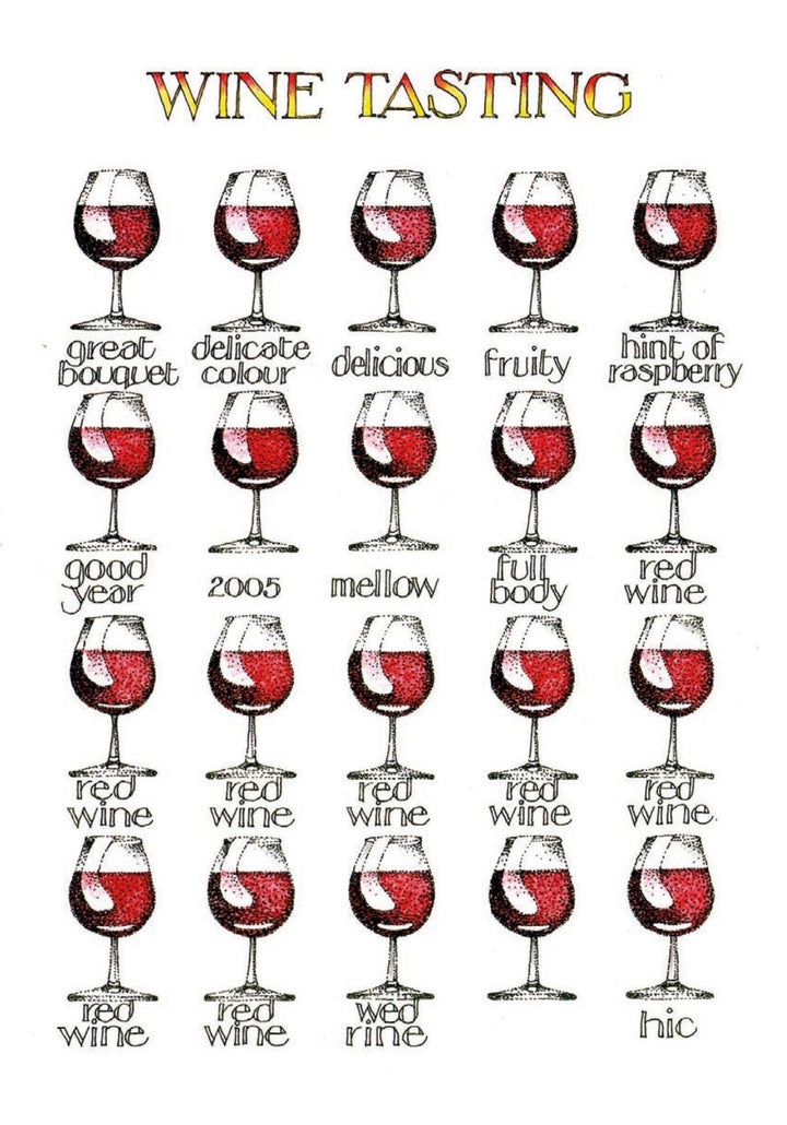 Wine Tasting Card by Simon Drew