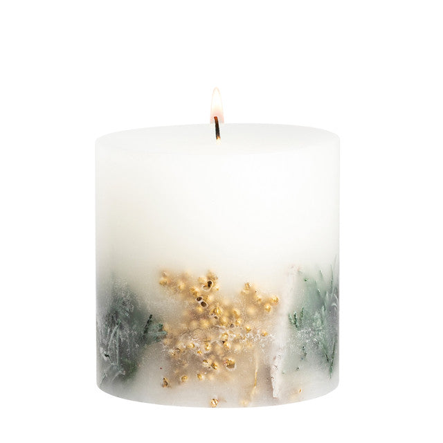 Seasonal Collection - Frosted Woods - Fat Botanical Pillar - Scented Candle