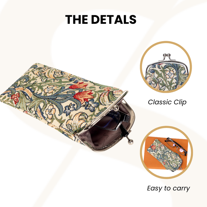 William Morris Golden Lily Glasses Pouch