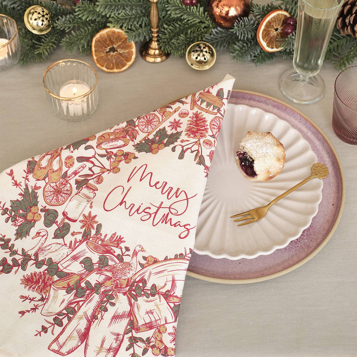 Two Turtle Doves Set Of 4 Cloth Napkins
