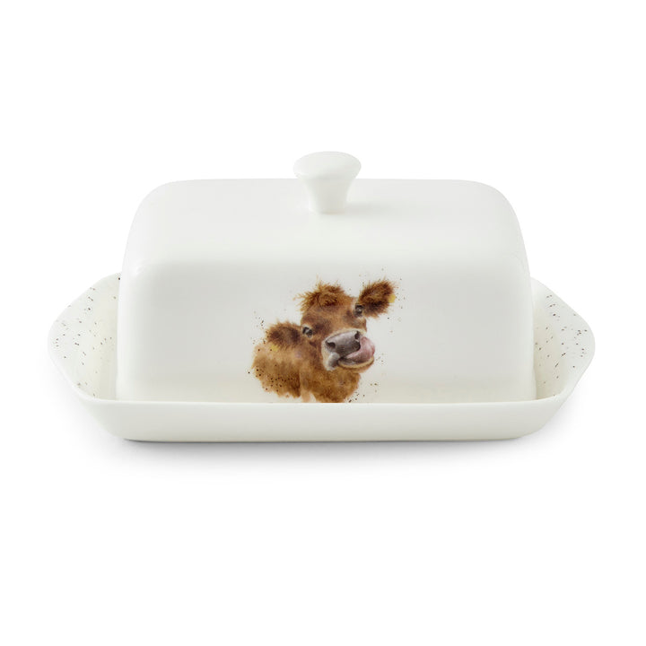 'Cow'  Bone China Covered Butter Dish by Wrendale Designs