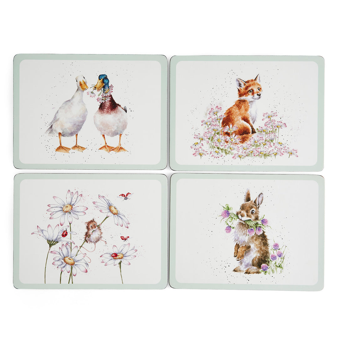Wrendale Designs Set of 4 Wildflowers Placemats (9" x 12")