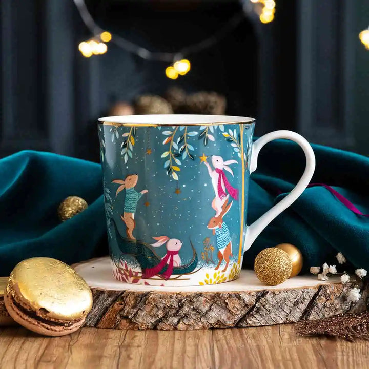 Rabbit Sleigh Woodland Tales Collection Mug