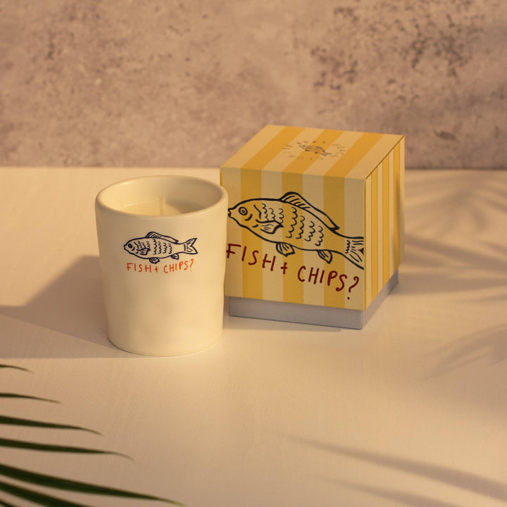 St Ives Beach Club: Fish & Chips Candle - Tomato Leaf