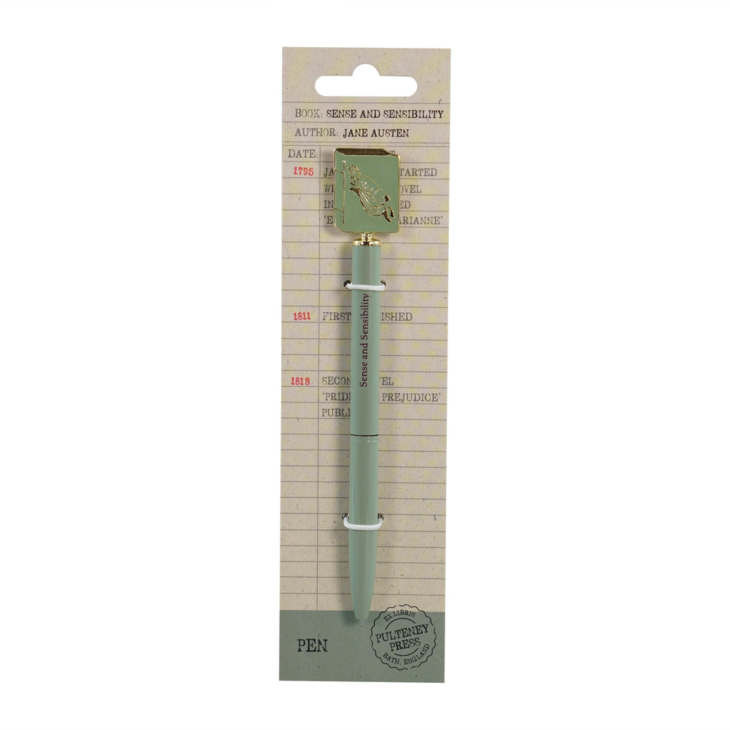 Jane Austen "Sense and Sensibility" Metal Topper Pen