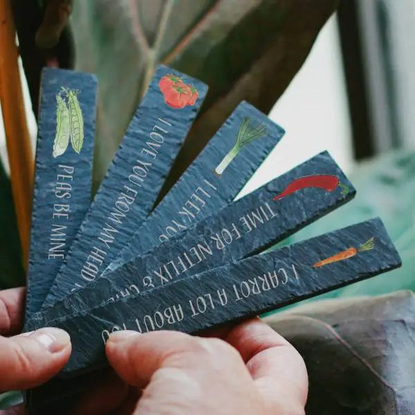 Vegetable Pun Slate Plant Markers by This Is Nessie