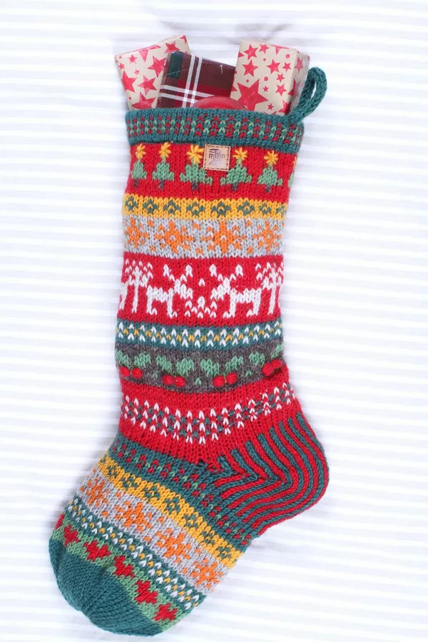 Christmas Reindeer Stocking