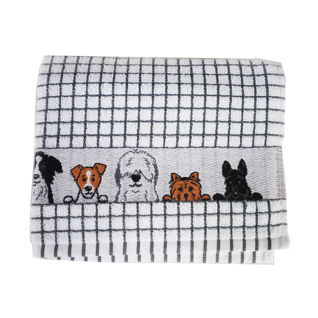 Dogs Jacquard Weave Tea Towel