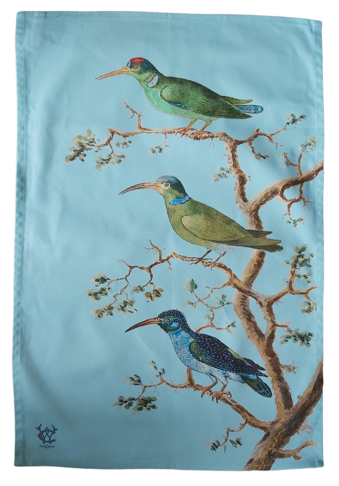 Antique Design 3 Hummingbirds Tea Towel