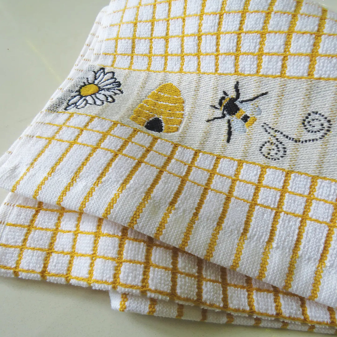 Honey Bee Jacquard Weave Tea Towel