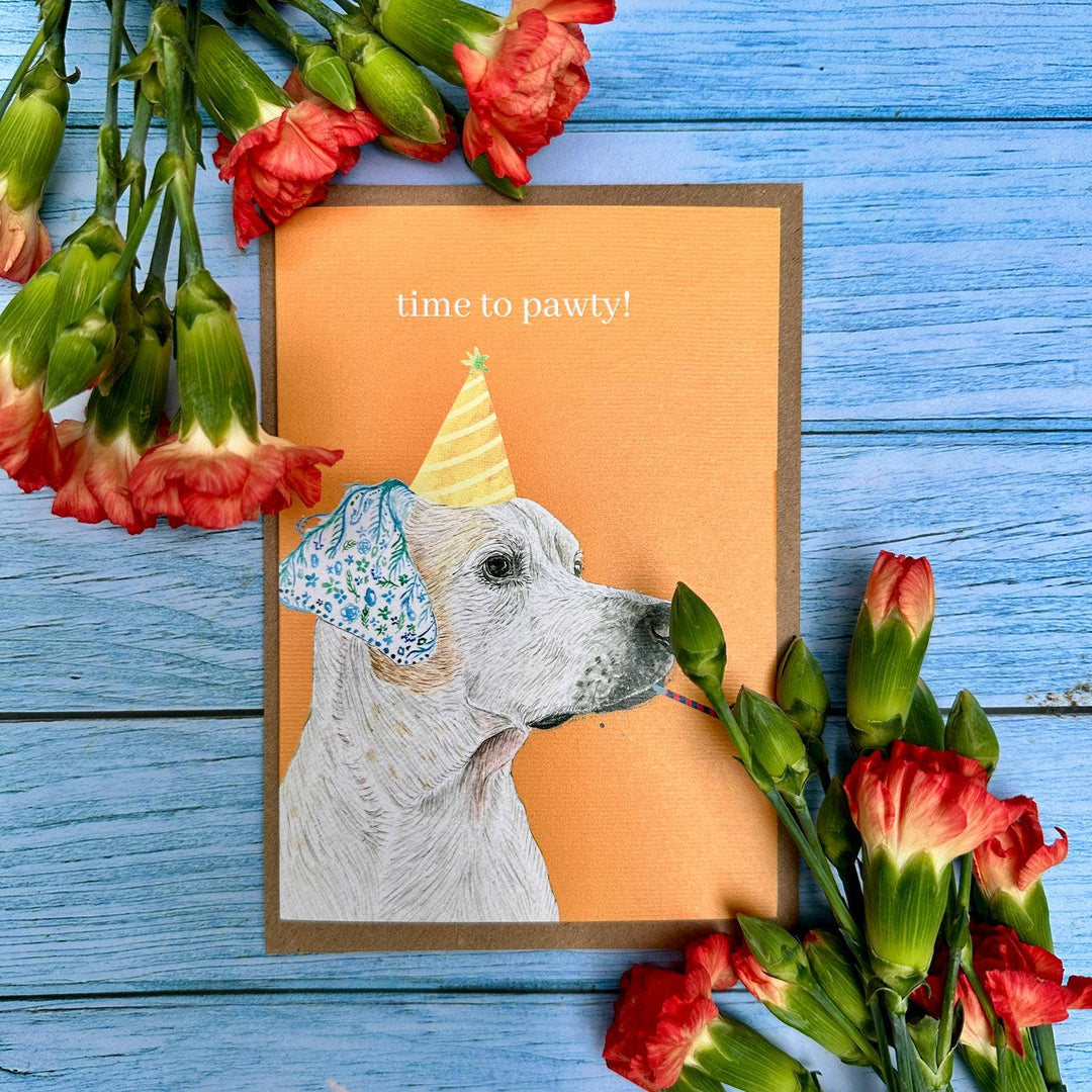 Dog Birthday Party Fun Eco Friendly Card