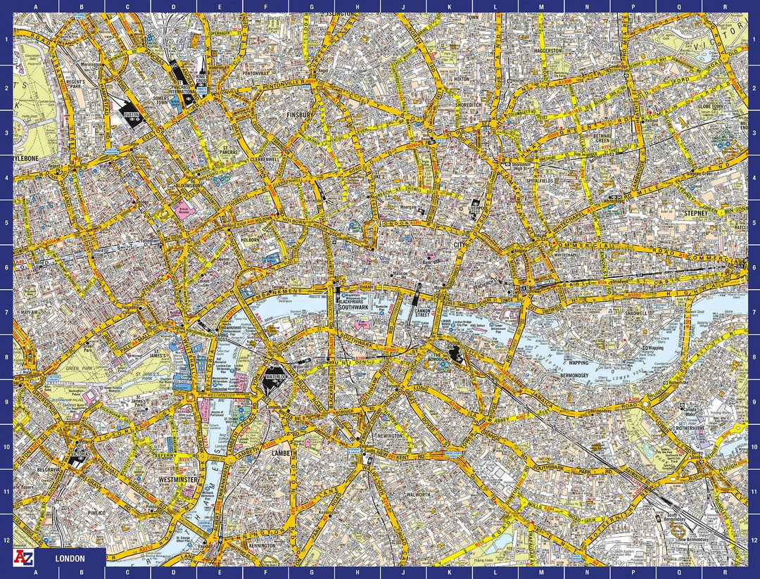 A to Z Map of Central London 1000 Piece Jigsaw