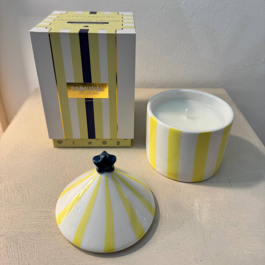 Carnival: Yellow Fortune Teller Candle - Amber & Bergamot