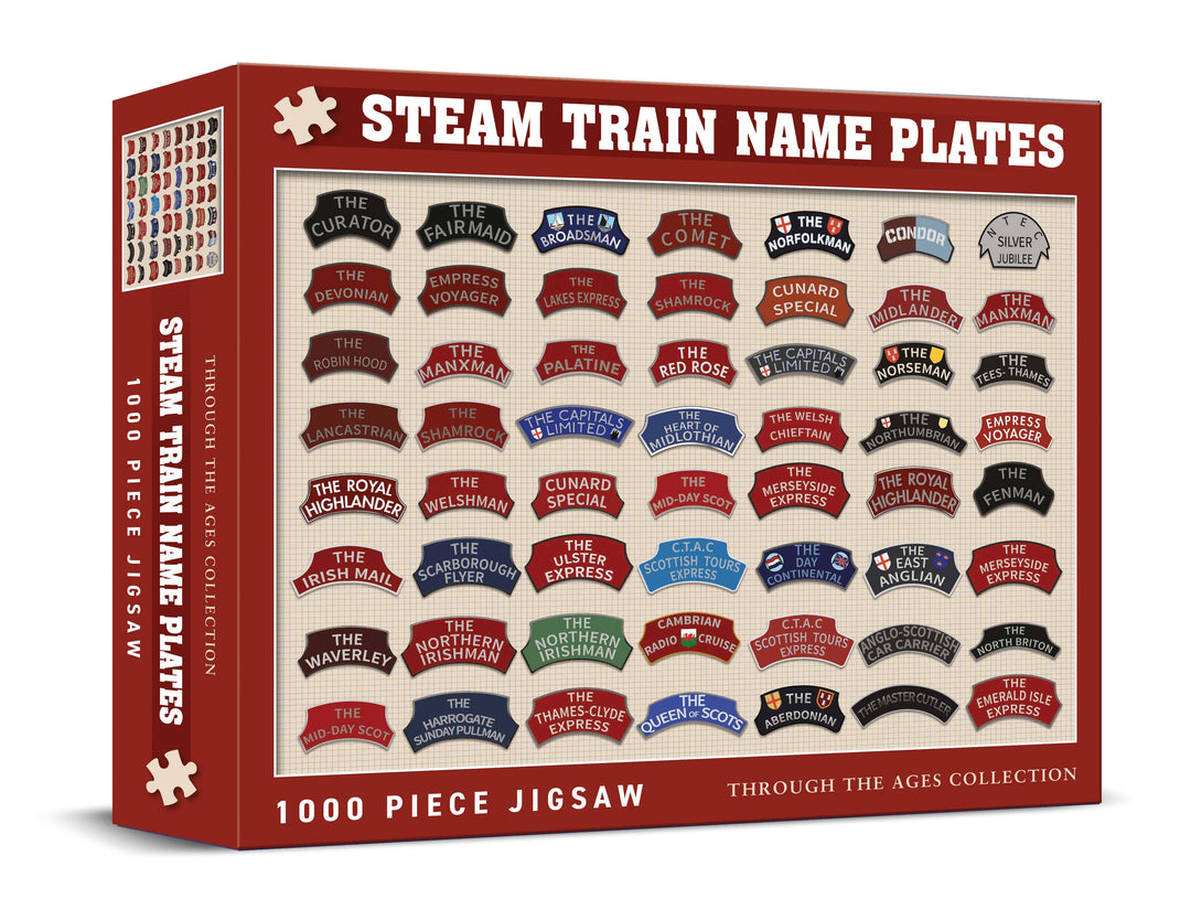 Steam Train Name Plates 1000 Piece Jigsaw Puzzle