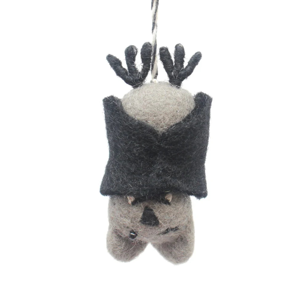 Mini Halloween Sleeping Bat Felt Decoration