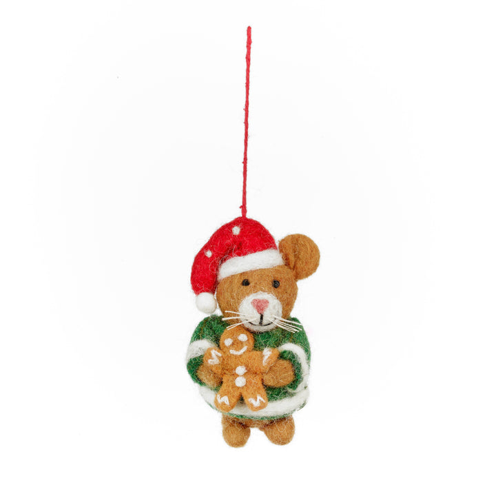 Harvey Hamster Handmade Felt  Christmas Hanging Decoration