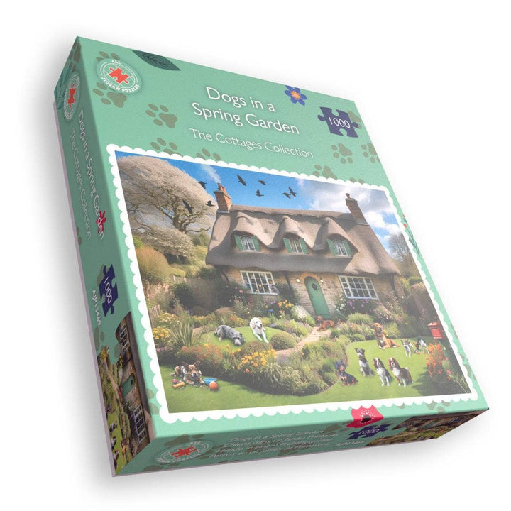 Dogs In A Spring Garden 1000 Piece Jigsaw