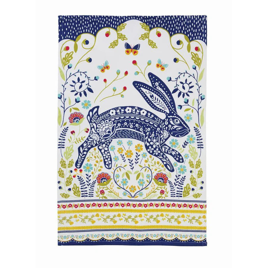 Woodland Hare Cotton Tea Towel