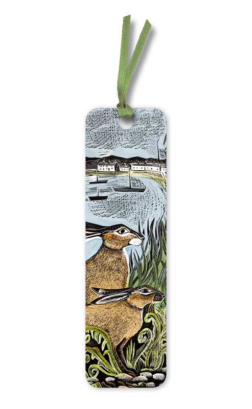 Rathlin Hares Bookmark by Angela Harding