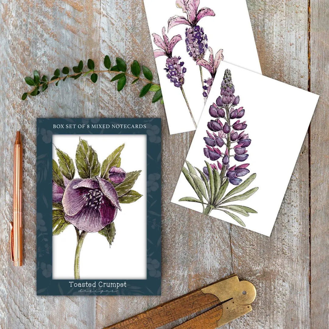 Mulberry Collection Set of 8 Boxed Notecards