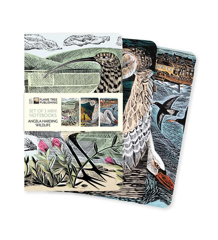 Wildlife Set of Three 3.5" x 5.75" Mini Notebooks by Angela Harding