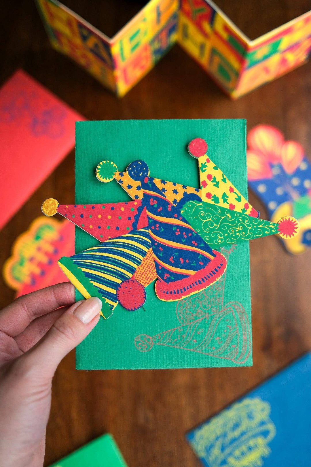 PARTY HATS GREETING CARD