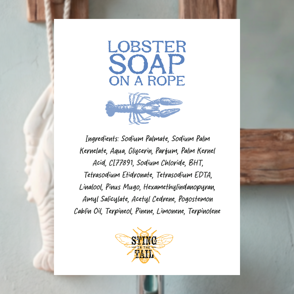 Blue Label Lobster Soap on a Rope 200g